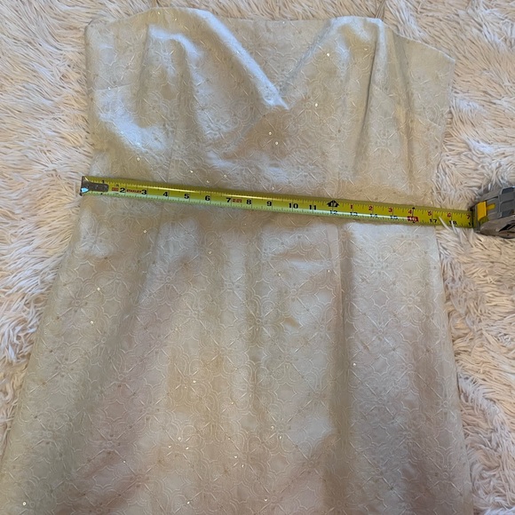 Vintage 1990s Talbot's Women's White Silk Winter Wedding Dress Snowflake Sequins - Picture 11 of 12